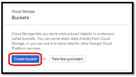 Google Cloud - Create a Bucket