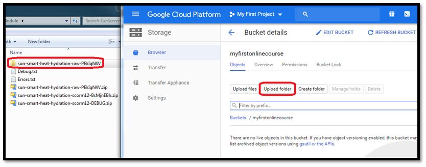 Google Cloud - Upload Folder